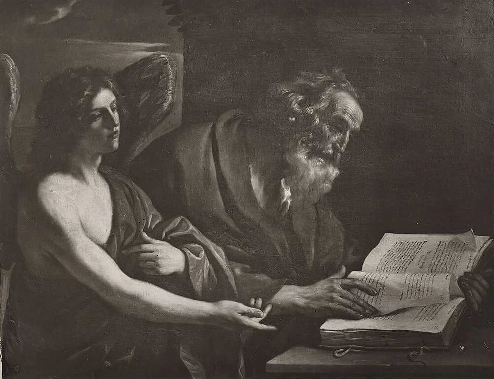 Giovanni Francesco Barbieri, il Guercino - 400, Matteo e l'angelo, Palazzo Barberini (Roma)
